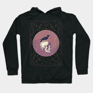 Crow and Skull Collage Hoodie